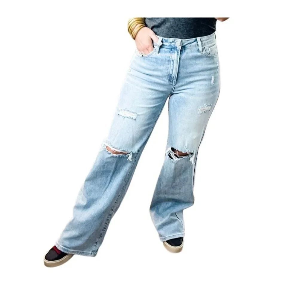 Risen Womens High Rise WideāLeg Jeans Size 7/28 NEW